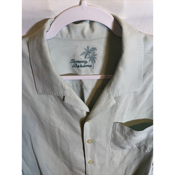 Tommy Bahama Casual Shirt Men’s Size Large Mint Green Short Sleeve Button Up - Picture 4 of 12